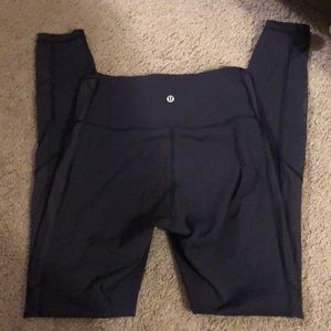 Polka dot side mesh panel leggings